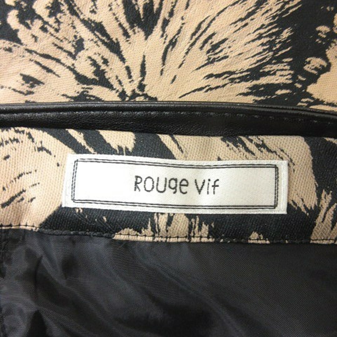 Rouge vif(ルージュヴィフ)のルージュヴィフ フレアスカート ロング 花柄 36 ベージュ 黒 ブラック レディースのスカート(ロングスカート)の商品写真