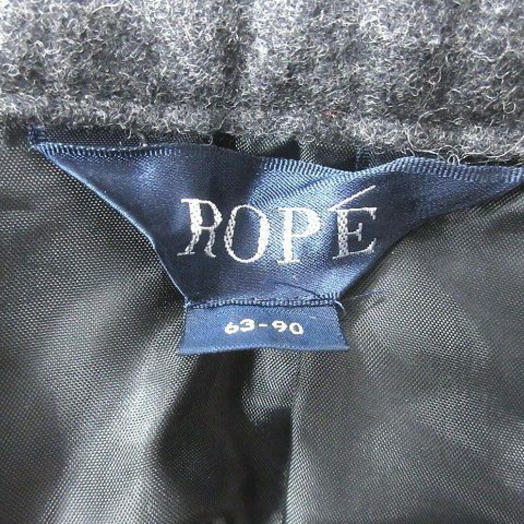 ROPE’(ロペ)のロペ プリーツスカート ミモレ ロング ウール 63-90 チャコールグレー レディースのスカート(ロングスカート)の商品写真