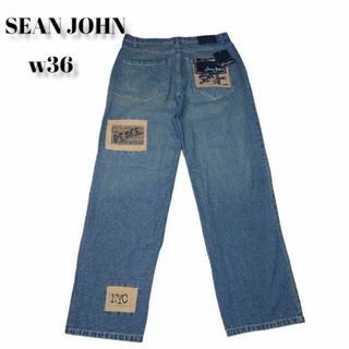 ショーンジョン(Sean John)のタグ付き　SEAN JOHN　パッチワーク　デニムパンツ　ショーンジョン(デニム/ジーンズ)