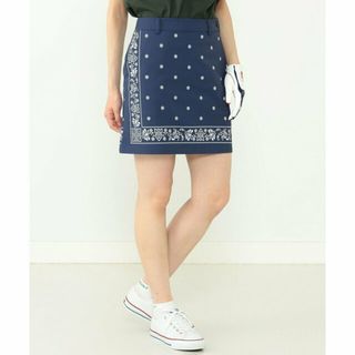 【NAVY】BEAMS GOLF ORANGE LABEL / バンダナプリント スカート(ミニスカート)