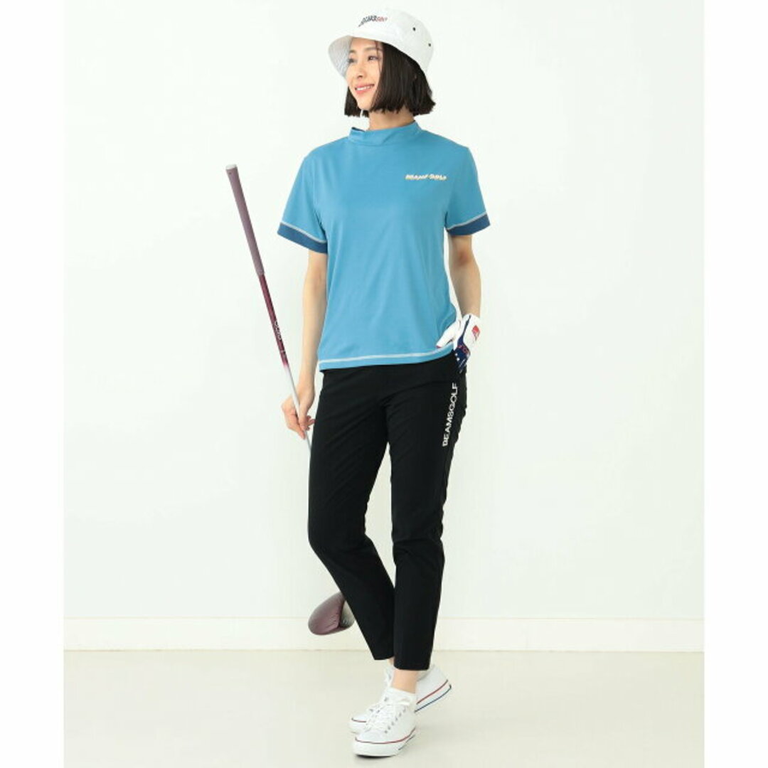 【NAVY】<WOMEN>BEAMS GOLF ORANGE LABEL /  グラデーションロゴ ステッチ モックネックシャツ レディースのトップス(トレーナー/スウェット)の商品写真