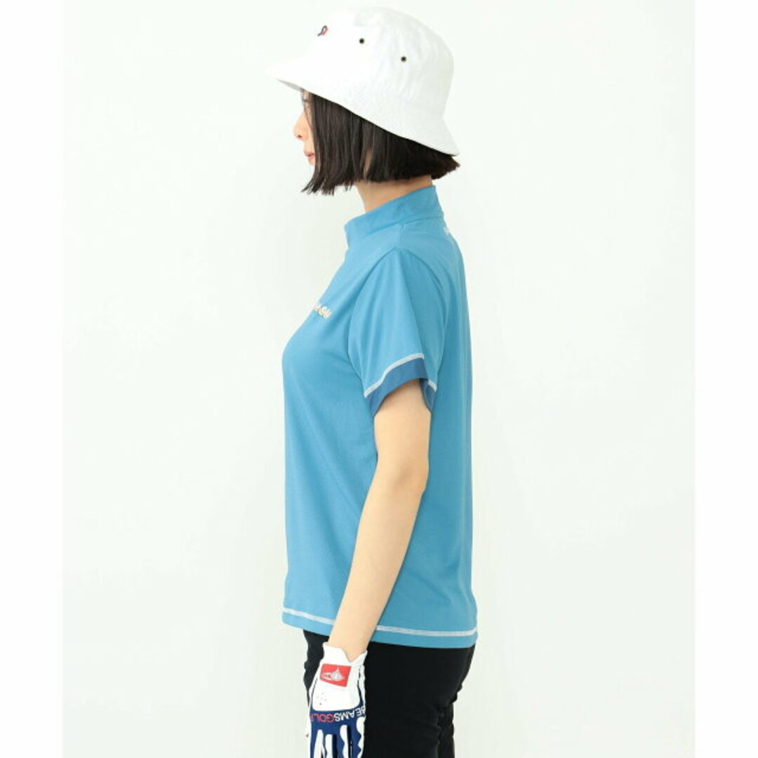 【NAVY】<WOMEN>BEAMS GOLF ORANGE LABEL /  グラデーションロゴ ステッチ モックネックシャツ レディースのトップス(トレーナー/スウェット)の商品写真