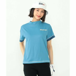 【NAVY】<WOMEN>BEAMS GOLF ORANGE LABEL /  グラデーションロゴ ステッチ モックネックシャツ(トレーナー/スウェット)