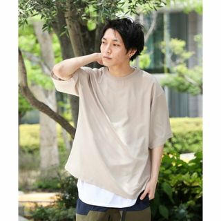 【BEIGE】BEAMS HEART / リラックス レイヤード Tシャツ (タンクトップセット)(Tシャツ/カットソー(半袖/袖なし))