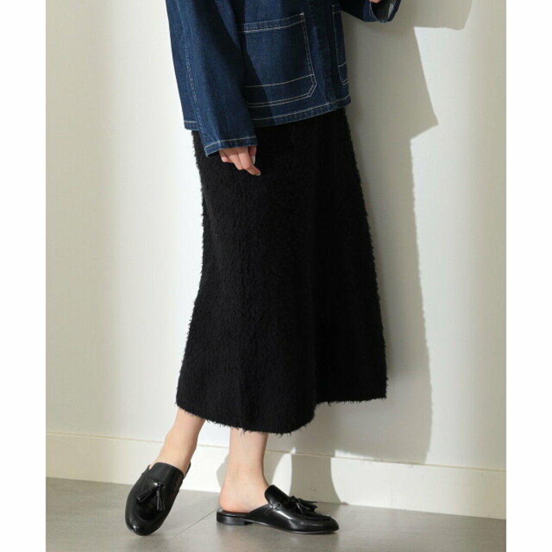 Demi-Luxe BEAMS(デミルクスビームス)の【BLACK】SLOANE / へアリーコットン スカート レディースのスカート(ロングスカート)の商品写真