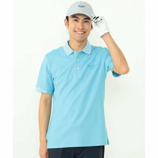 【BLUE】BEAMS GOLF PURPLE LABEL / セイタック鹿の子 シャンブレー ポロシャツ(その他)