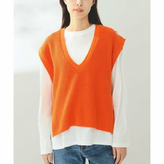 ビーミング ライフストア バイ ビームス(B:MING LIFE STORE by BEAMS)の【ORANGE】B:MING by BEAMS / ニットベスト & ロングスリーブTシャツ(ニット/セーター)