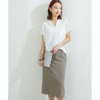 ビーミング ライフストア バイ ビームス(B:MING LIFE STORE by BEAMS)の【WHITE×GREIGE】B:MING by BEAMS / フレンチスリーブ ブラウス & スカート セットアップ(ロングワンピース/マキシワンピース)