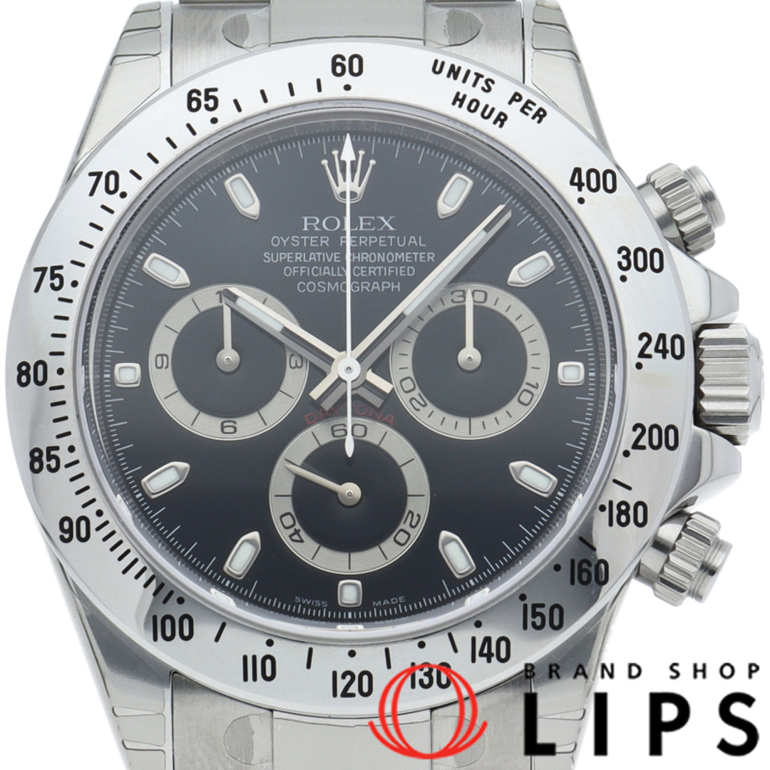 ROLEX(ロレックス)のロレックス デイトナ 新型バックル QRコードシール付 Cosmograph Daytona
 116520(V) 箱 SS メンズ時計 ブラック 2008年 美品 【未使用】 メンズの時計(その他)の商品写真