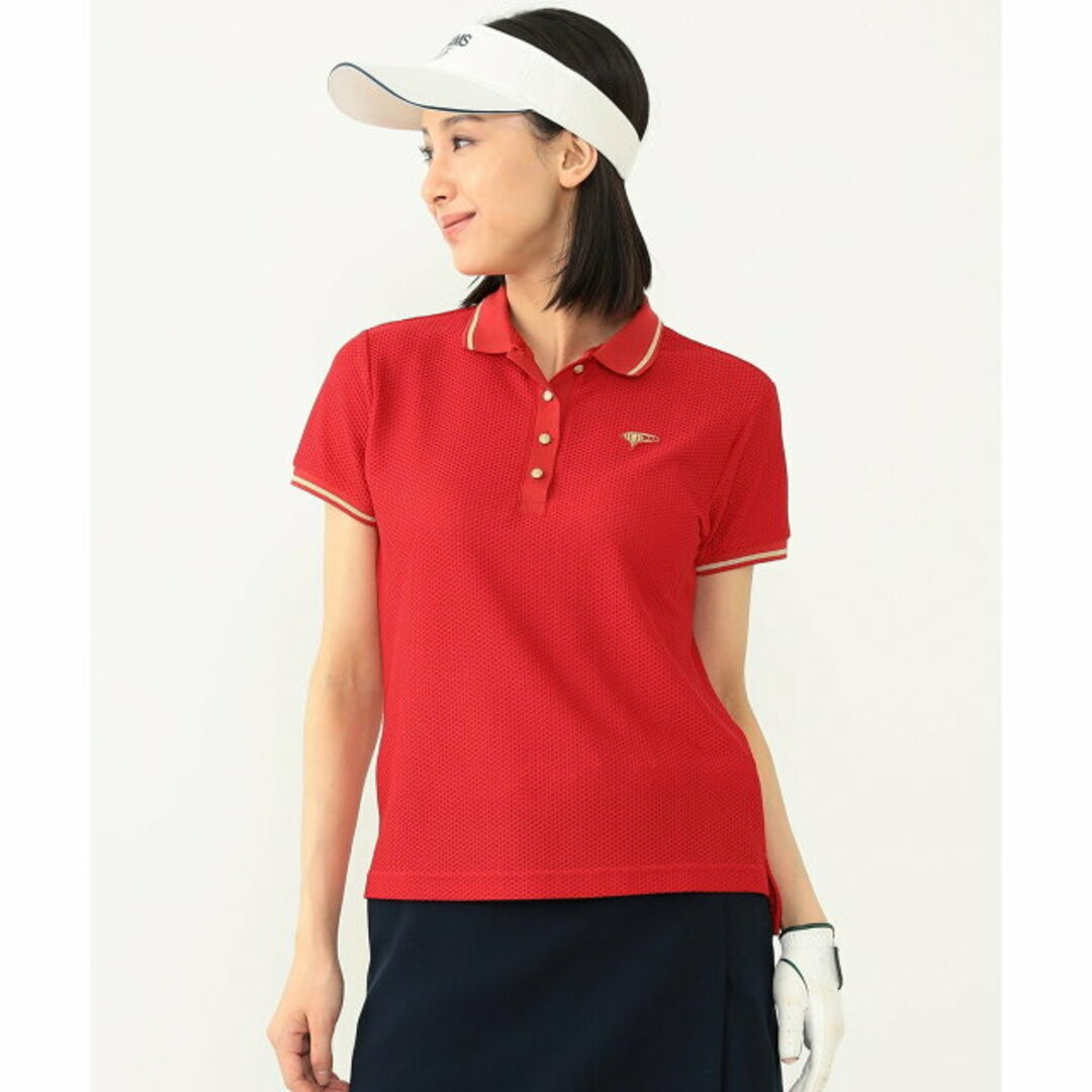 【RED】BEAMS GOLF PURPLE LABEL / メッシュ 半袖 ポロシャツ レディースのトップス(トレーナー/スウェット)の商品写真