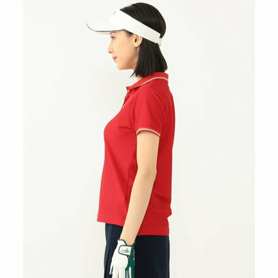 【RED】BEAMS GOLF PURPLE LABEL / メッシュ 半袖 ポロシャツ レディースのトップス(トレーナー/スウェット)の商品写真