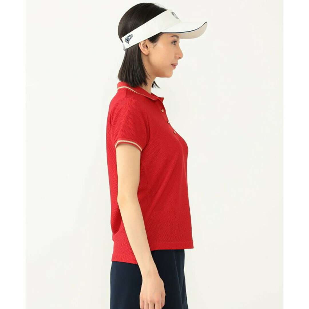 【RED】【M】BEAMS GOLF PURPLE LABEL / メッシュ 半袖 ポロシャツ レディースのトップス(トレーナー/スウェット)の商品写真