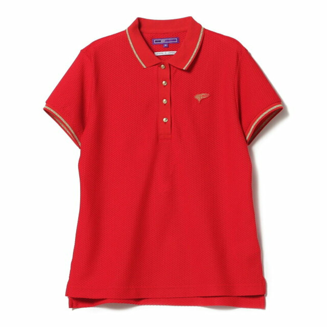 【RED】【M】BEAMS GOLF PURPLE LABEL / メッシュ 半袖 ポロシャツ レディースのトップス(トレーナー/スウェット)の商品写真