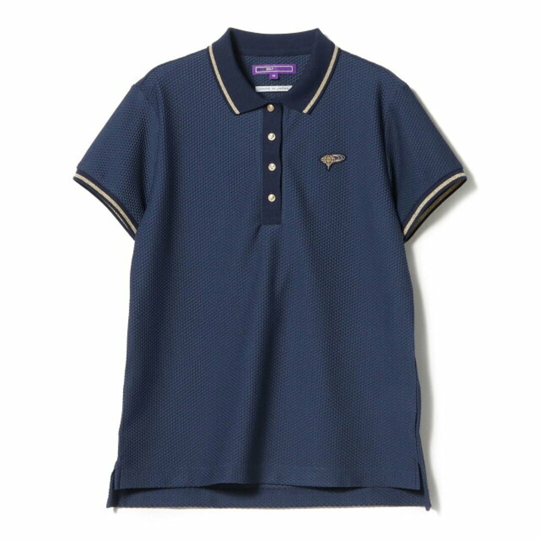 【NAVY】BEAMS GOLF PURPLE LABEL / メッシュ 半袖 ポロシャツ レディースのトップス(トレーナー/スウェット)の商品写真