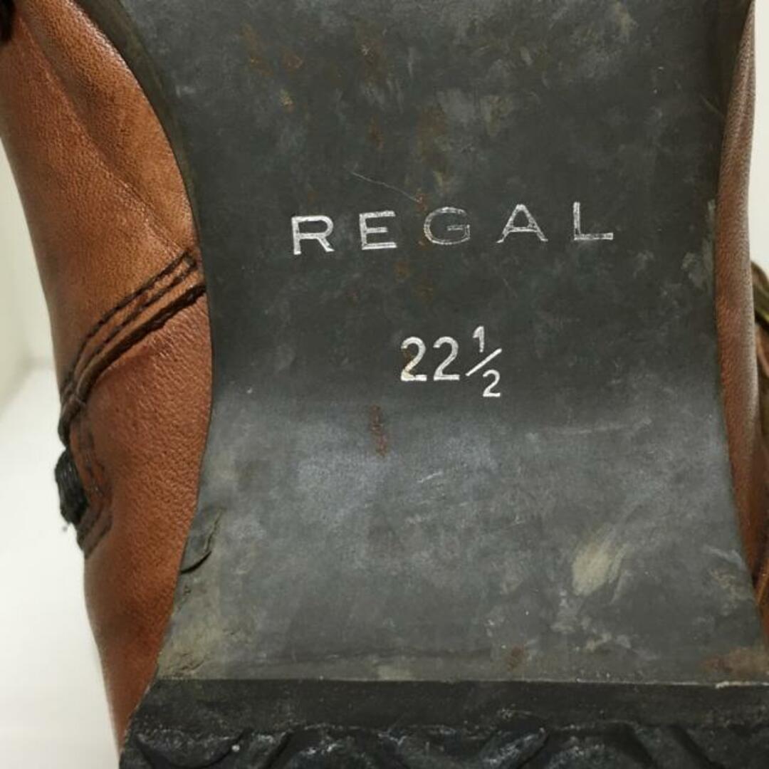 REGAL(リーガル)のREGAL(リーガル) ショートブーツ 22 1/2 レディース - ブラウン レザー レディースの靴/シューズ(ブーツ)の商品写真