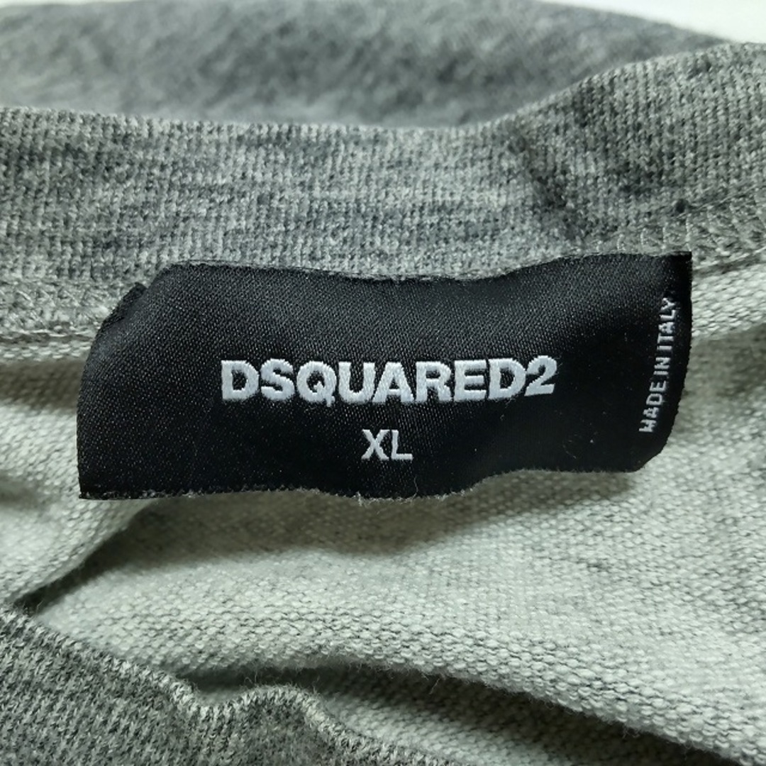 DSQUARED2(ディースクエアード)のDSQUARED2(ディースクエアード) トレーナー サイズXL メンズ - グレー×レッド 長袖 メンズのトップス(スウェット)の商品写真