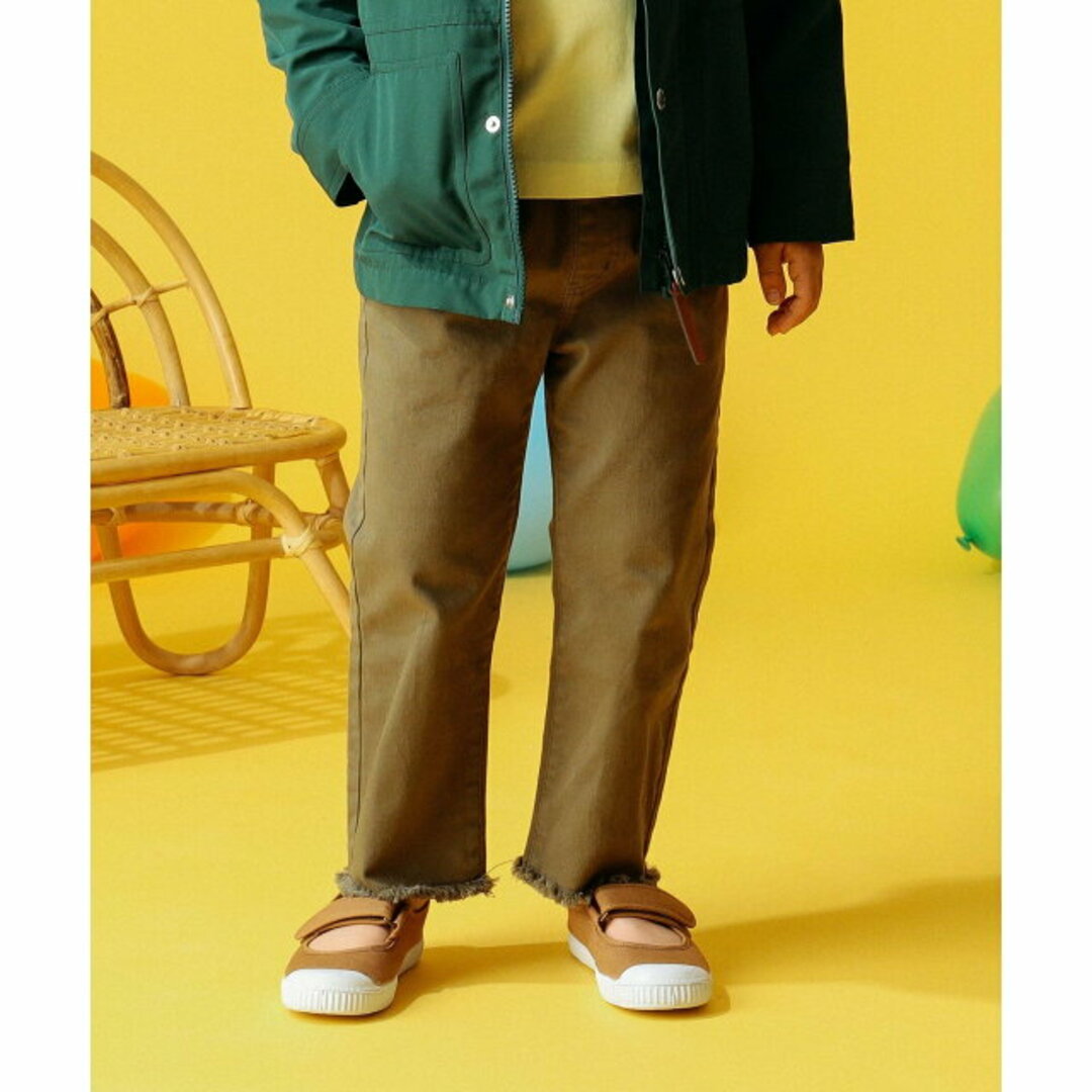 B:MING LIFE STORE by BEAMS(ビーミング ライフストア バイ ビームス)の【LT.OLIVE】B:MING by BEAMS / らくらく カットオフ クロップド パンツ(100~140cm) キッズ/ベビー/マタニティのキッズ服女の子用(90cm~)(パンツ/スパッツ)の商品写真