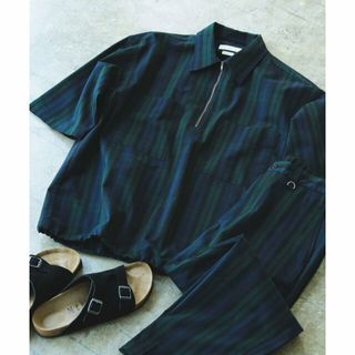 ビーミング ライフストア バイ ビームス(B:MING LIFE STORE by BEAMS)の【GREEN】【4/4再値下げ】B:MING by BEAMS / ハーフジップ チェック シャツ(その他)