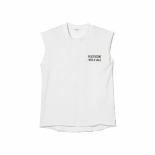 ビーミング ライフストア バイ ビームス(B:MING LIFE STORE by BEAMS)の【WHITE】B:MING by BEAMS / ワンポイント 刺繍 ノースリーブ Tシャツ(140~160cm)(Tシャツ/カットソー)