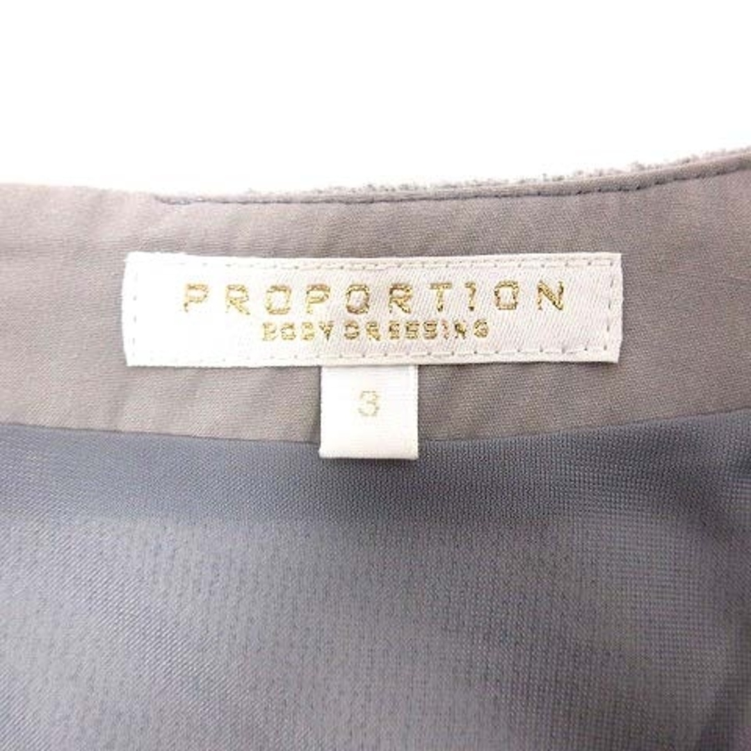 PROPORTION BODY DRESSING(プロポーションボディドレッシング)のプロポーション ボディドレッシング ワンピース ミニ レース 3 グレー 白 レディースのワンピース(ミニワンピース)の商品写真