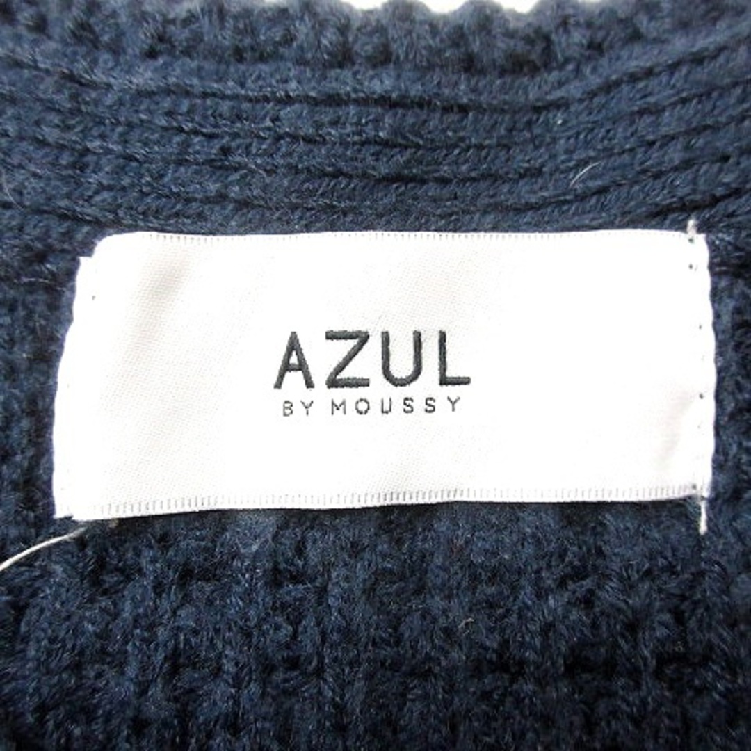 AZUL by moussy(アズールバイマウジー)のアズールバイマウジー ニット セーター Vネック 長袖 XS 紺 ネイビー メンズのトップス(ニット/セーター)の商品写真