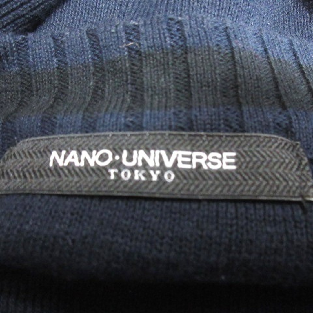 nano・universe(ナノユニバース)のナノユニバース ニットセーター ラウンドネック 長袖 L 紺 ネイビー /AU レディースのトップス(ニット/セーター)の商品写真