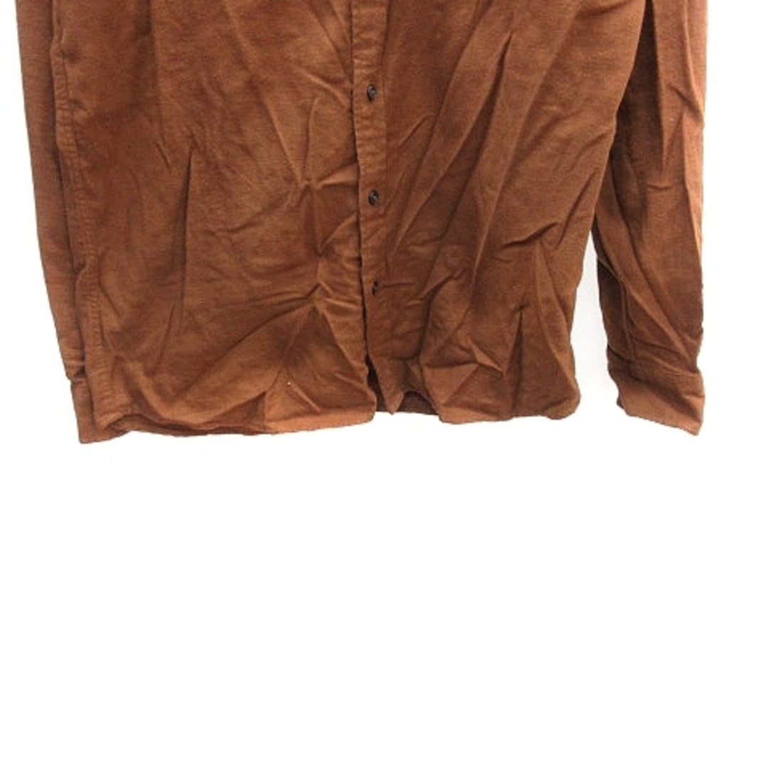 RAGEBLUE(レイジブルー)のレイジブルー RAGEBLUE ノーカラーシャツ 長袖 L 茶 ブラウン /AU メンズのトップス(シャツ)の商品写真