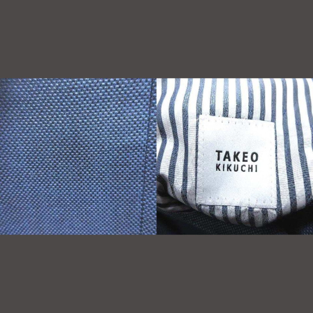 TAKEO KIKUCHI(タケオキクチ)のタケオキクチ テーラードジャケット シングル ウール モヘヤ混 2 紺 ■MO メンズのジャケット/アウター(テーラードジャケット)の商品写真