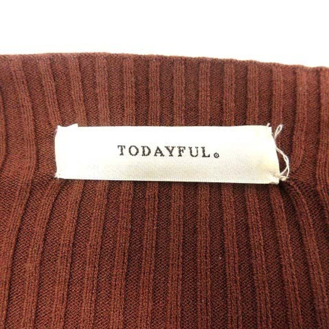 TODAYFUL(トゥデイフル)のトゥデイフル TODAYFUL ニット カットソー ボートネック 長袖 F 茶 レディースのトップス(ニット/セーター)の商品写真