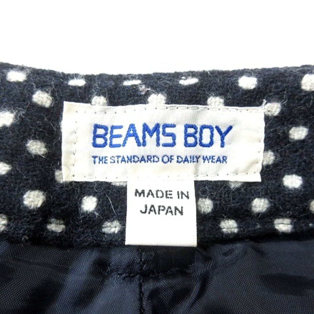 BEAMS BOY(ビームスボーイ)のビームスボーイ BEAMS BOY ショートパンツ ドット ウール 紺 ネイビー レディースのパンツ(ショートパンツ)の商品写真