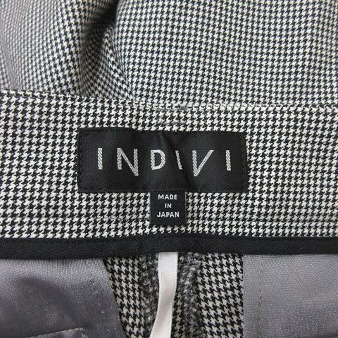 INDIVI(インディヴィ)のインディヴィ スキニーパンツ 千鳥格子 5 黒 ブラック 白 ホワイト /YI レディースのパンツ(その他)の商品写真
