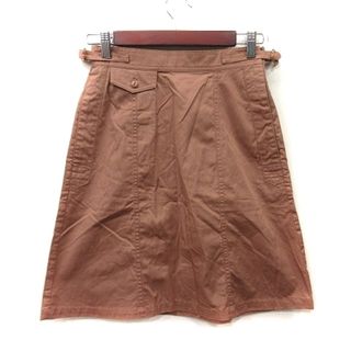 アーペーセー(A.P.C)のアーペーセー 台形スカート ひざ丈 XS 茶 ブラウン /YI(カットソー(半袖/袖なし))