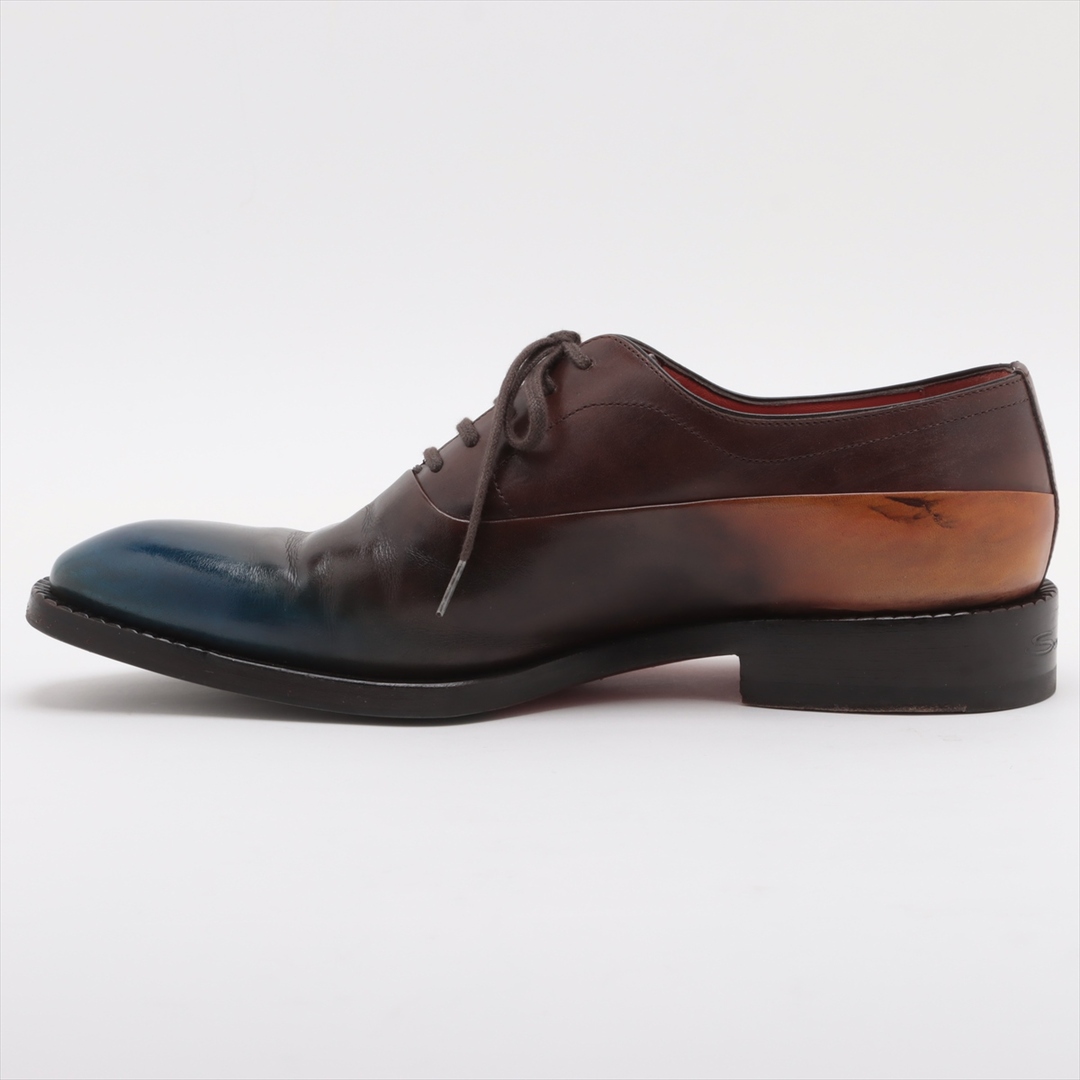 Santoni(サントーニ)の美品 サントーニ レースアップ レザー ビジネス シューズ 5 1/2 通勤 紳士 靴 ローファー 本革 ブラウン ブランド メンズ MMM P17-6 メンズの靴/シューズ(ドレス/ビジネス)の商品写真