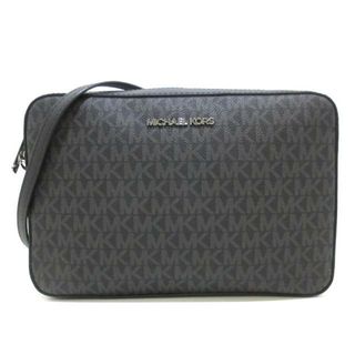 マイケルコース(Michael Kors)のMICHAEL KORS(マイケルコース) ショルダーバッグ美品  - 黒 PVC(塩化ビニール)×レザー	(ショルダーバッグ)