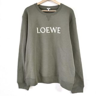 ロエベ(LOEWE)のLOEWE(ロエベ) トレーナー サイズXXL XL メンズ レギュラーフィットスウェットシャツ H526Y24J26 カーキ×アイボリー 長袖/刺繍(スウェット)