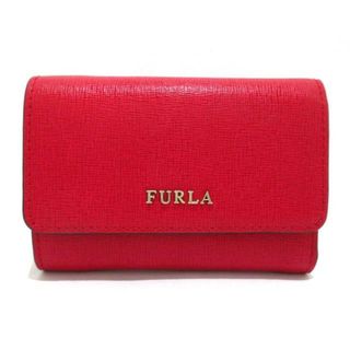 フルラ(Furla)のFURLA(フルラ) 3つ折り財布美品  - レッド L字ファスナー レザー(財布)