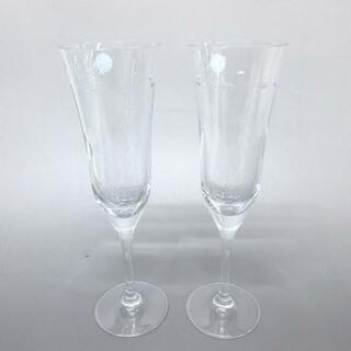 ティファニー(Tiffany & Co.)のTIFFANY&Co.(ティファニー) ペアグラス新品同様  - クリア シャンパングラス ガラス(グラス/カップ)