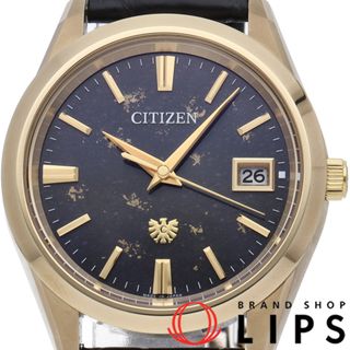 シチズン(CITIZEN)のシチズン ザ シチズン エコ ドライブ ウォッチ 砂子蒔き黒和紙文字盤 世界限定350本 The Citizen Eco-Drive AQ4103-16E/A060-A1CT402 箱 保証書 チタン/革 メンズ時計 ブラック 美品 【中古】(その他)