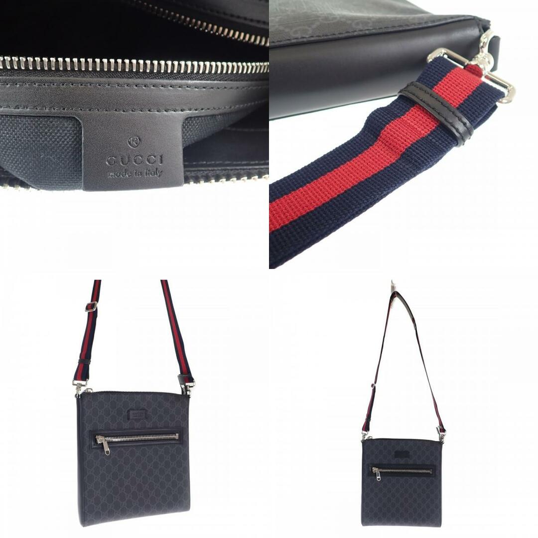 Gucci(グッチ)の【中古】【Aランク】GUCCI グッチ GGスプリーム メッセンジャーバッグ ショルダーバッグ &#8206;474137 K5RN1095 ブラック 【ISEYA】 メンズのバッグ(ショルダーバッグ)の商品写真