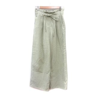 ダブルクローゼット(w closet)のダブルクローゼット ストレートパンツ コーデュロイ M 黄緑 ライトグリーン(その他)