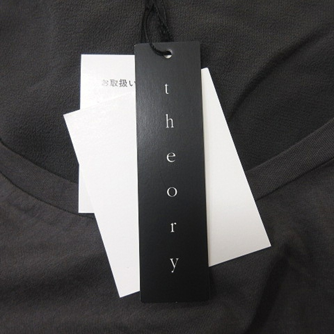 theory(セオリー)のセオリー  カットソー 長袖 切替 絹 シルク 2 茶 ブラウン /YI レディースのトップス(カットソー(長袖/七分))の商品写真