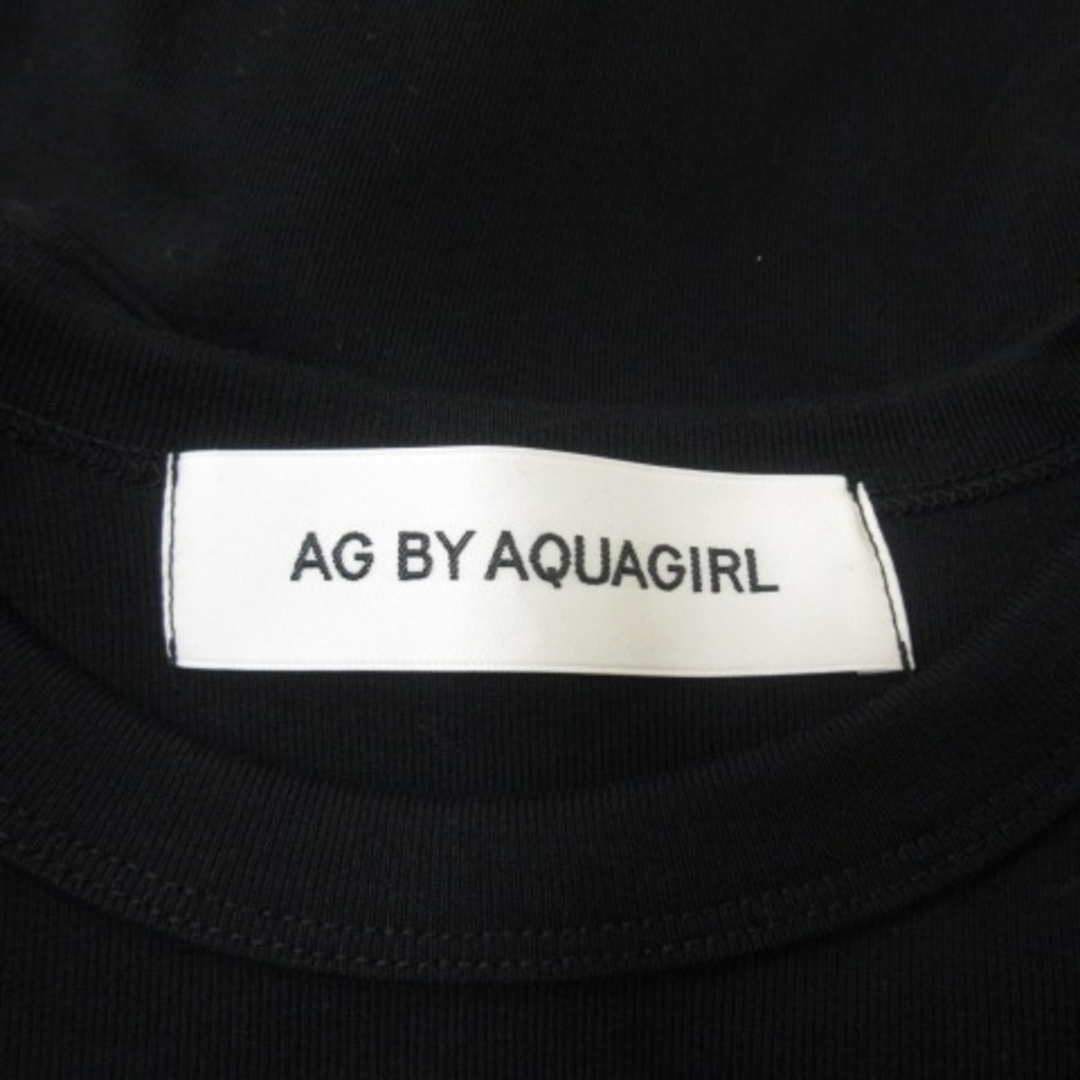 AG by aquagirl(エージーバイアクアガール)のエージーバイアクアガール Tシャツ カットソー 半袖 38 黒 ブラック /YI レディースのトップス(Tシャツ(半袖/袖なし))の商品写真