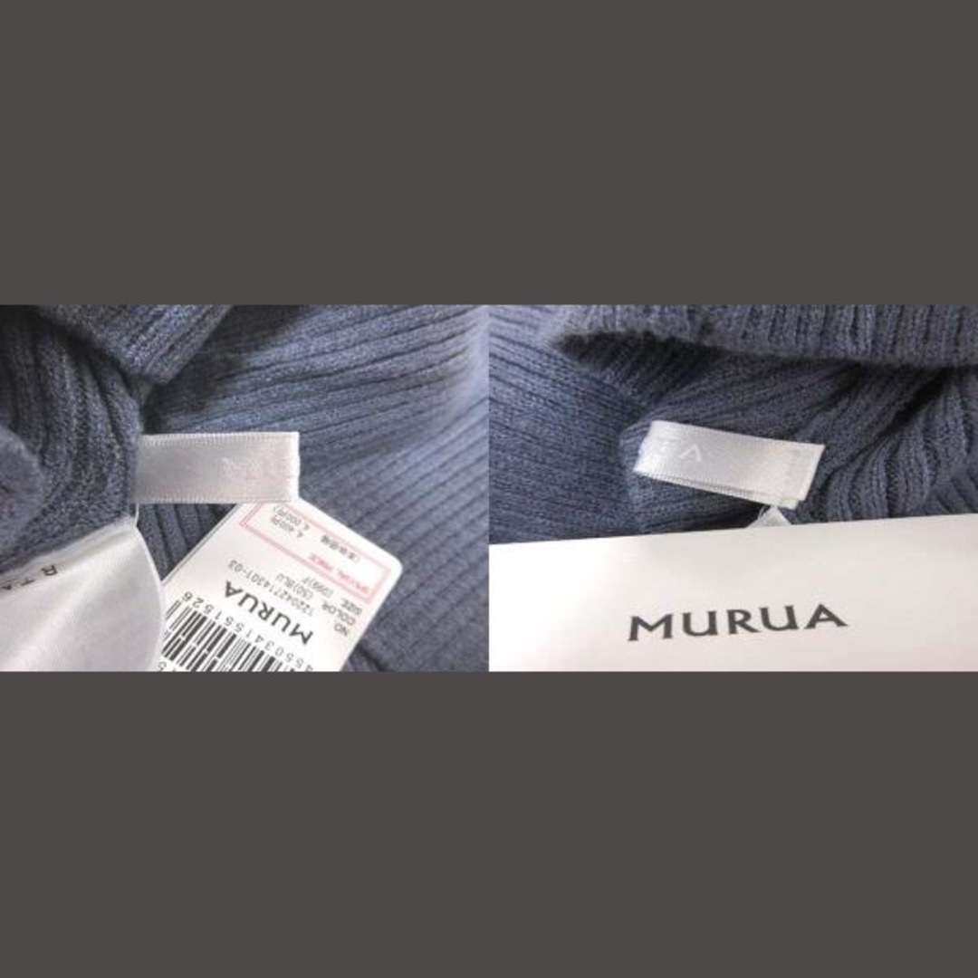 MURUA(ムルーア)のムルーア MURUA ニット カットソー 長袖 F 青 ブルー /YK レディースのトップス(ニット/セーター)の商品写真