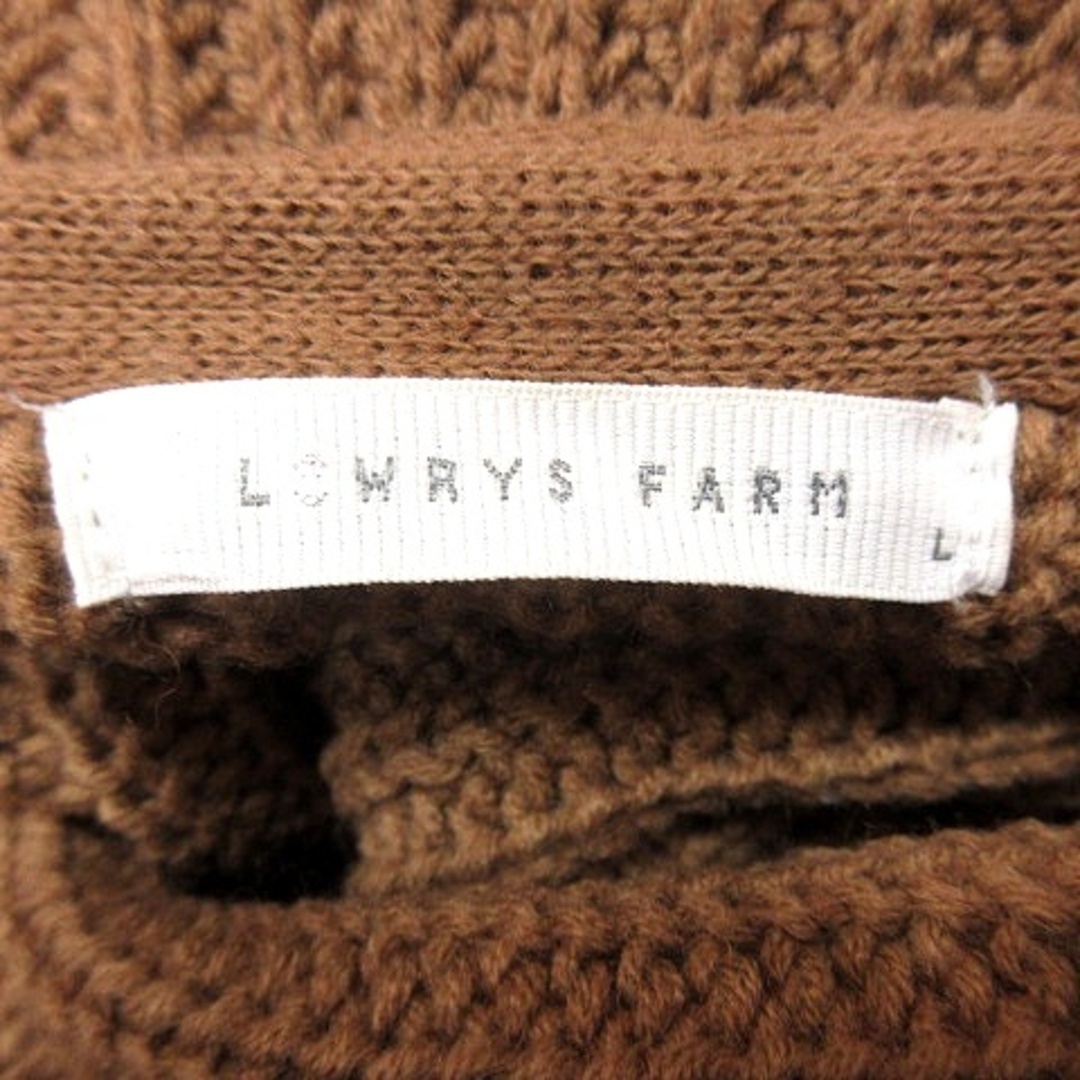 LOWRYS FARM(ローリーズファーム)のローリーズファーム ニット セーター 長袖 L 茶 ブラウン /RT レディースのトップス(ニット/セーター)の商品写真