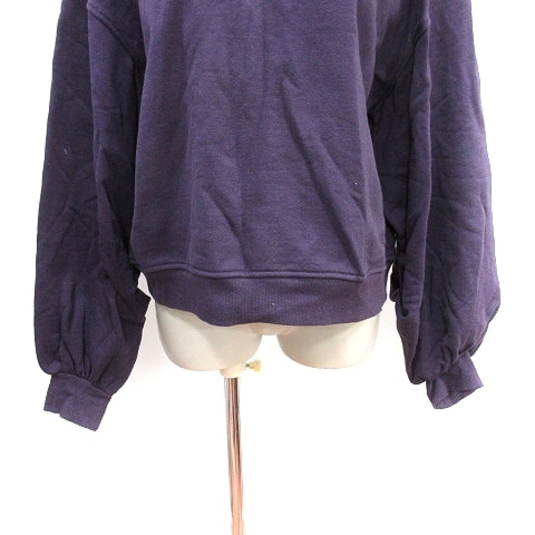 SNIDEL(スナイデル)のスナイデル トレーナー クルーネック スウェット 刺繍 長袖 F 紫 パープル  レディースのトップス(トレーナー/スウェット)の商品写真
