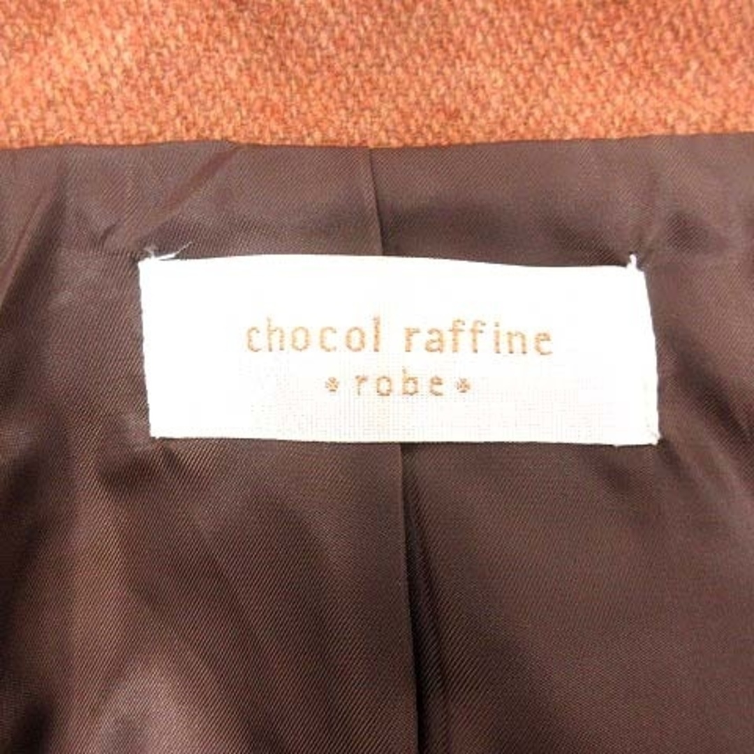 chocol raffine robe(ショコラフィネローブ)のショコラフィネローブ ステンカラーコート ダブル ウール オレンジベージュ レディースのジャケット/アウター(その他)の商品写真