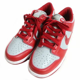 ナイキ(NIKE)の未使用品□99年製 ナイキ 初期復刻 VTG 630358-061 DUNK LOW レザー ローカットスニーカー SILVER/VARSITY RED US8.5 デッドストック(スニーカー)