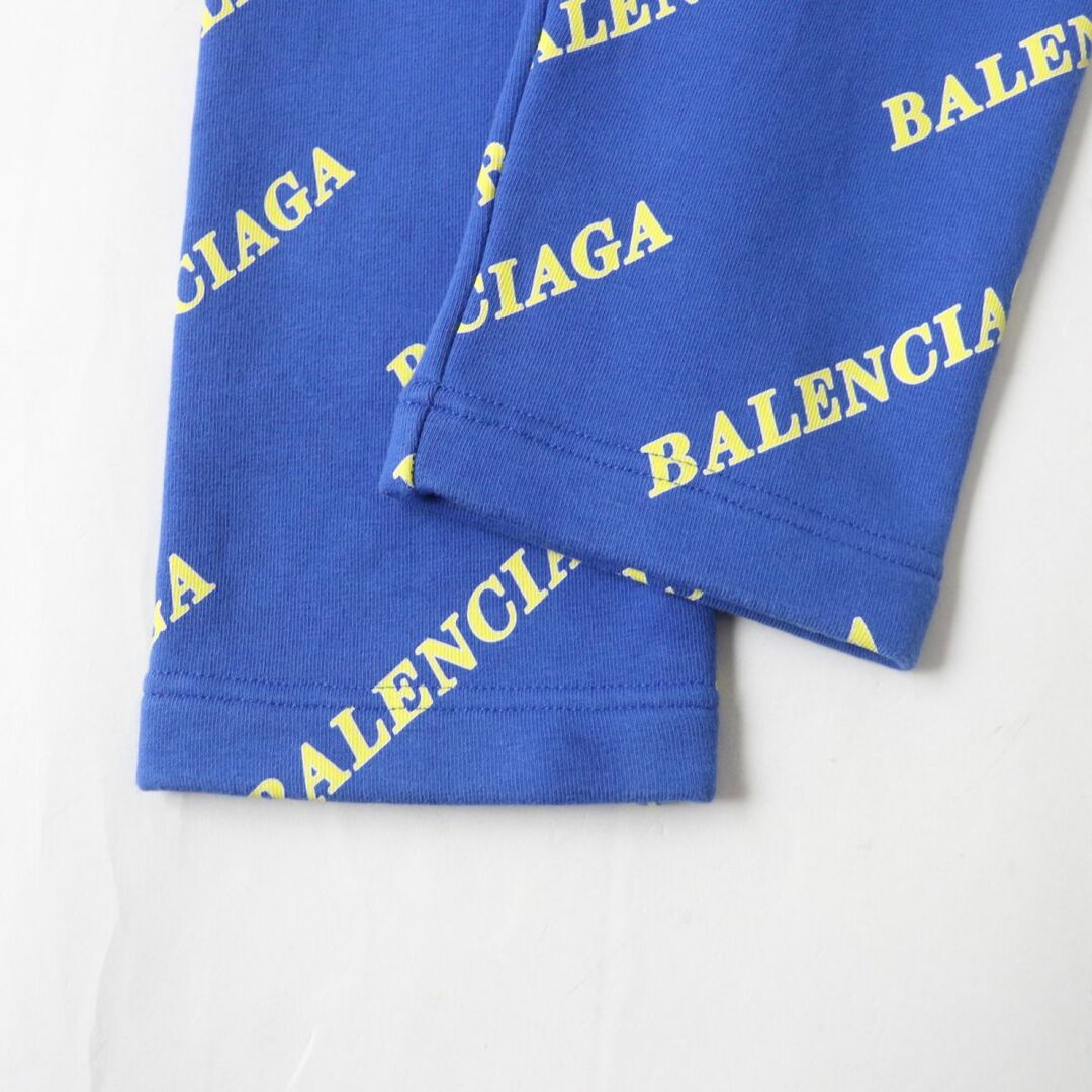 Balenciaga(バレンシアガ)の美品★正規品 20年 BALENCIAGA バレンシアガ 620938  ロゴプリント スウェットパンツ／ボトムス レディース ブルー×イエロー XS レディースのパンツ(カジュアルパンツ)の商品写真