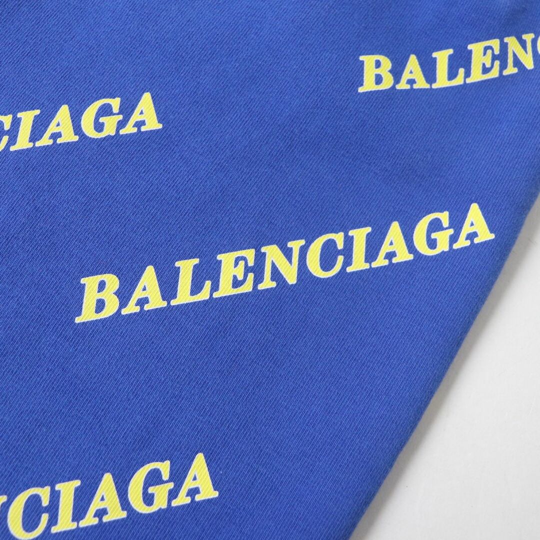 Balenciaga(バレンシアガ)の美品★正規品 20年 BALENCIAGA バレンシアガ 620938  ロゴプリント スウェットパンツ／ボトムス レディース ブルー×イエロー XS レディースのパンツ(カジュアルパンツ)の商品写真