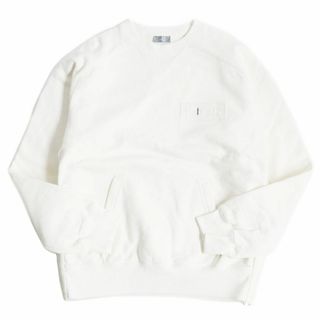 ディオール(Dior)の美品□21AW DIOR×sacai ディオール オム サカイ 213J643A0687 ロゴワッペン スウェットシャツ/トレーナー アイボリー S 伊製 正規品(スウェット)